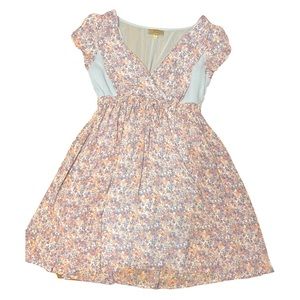 Girls’ Blue & Floral Dress